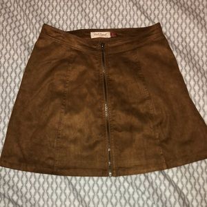 Suade Brown Skirt
